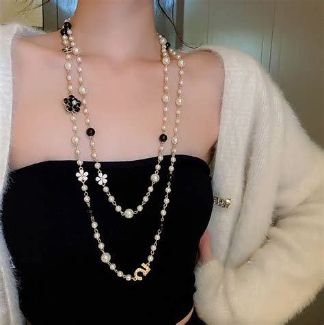 chanel necklace pearl dupe|chanel knockoff pearl necklace.